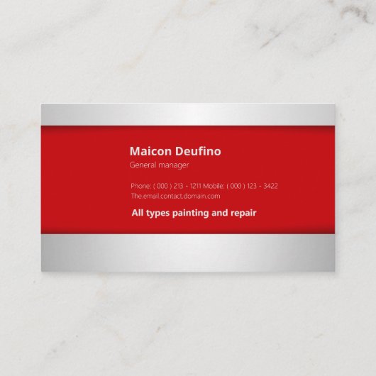 Peindre les modèles de carte de visite (Dos)