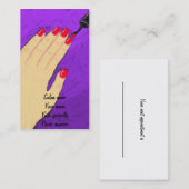 Peindre les ongles Carte de visite de technologie  (Devant / Derrière)