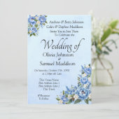 Peine Bleue sur Suite Mariage Bleu Invitation #A (Debout devant)