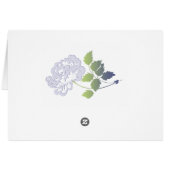 Peine de lavande fumée avec carte numéro de table  (Dos Horizontal)