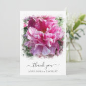 *~* Peine de pivoine artistique Carte de remerciem (Debout devant)