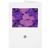 Peine et hydrangée en rose et violet (Dos)