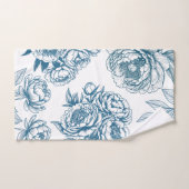 Peine florale bleue (Serviette à main)