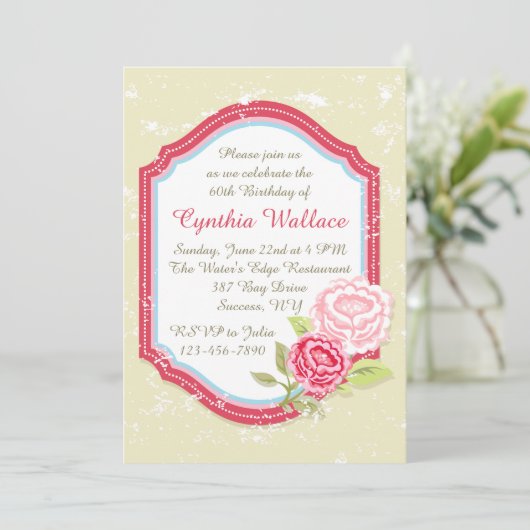 Peine rose (3) Invitation (Debout devant)