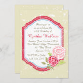 Peine rose (3) Invitation (Devant / Derrière)