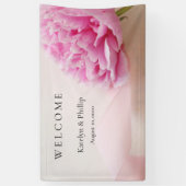 Peine rose avec bannière ruban (Vertical)