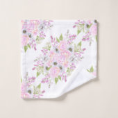 Peine rose floral Whimsical Artwork™ (Gant de toilette)