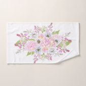 Peine rose floral Whimsical Artwork™ (Serviette à main)