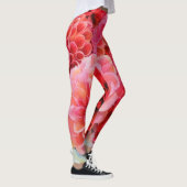 Peine rose Florale Fleurs de pivoines Leggings d'a (Droite)