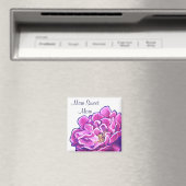 Peine rose Peony Peony Maman Sweet Mom Magnet (In Situ (Lave-vaisselle))