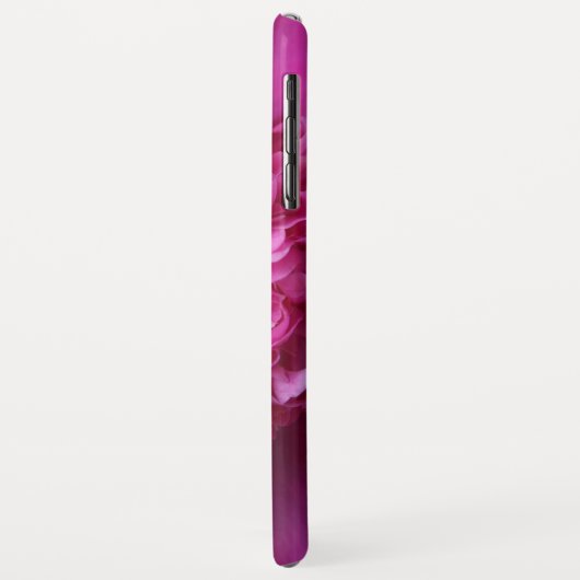 Peine rose profonde sur iPhone noir / coque ipad (Dos/Gauche)