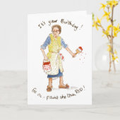 "Peins la ville en rouge !" Carte d'anniversaire p (Fleur jaune)