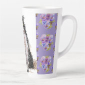 Peint à la main Purple Tuxedo Chats Latte Mug (Droite)