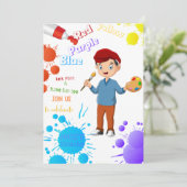 Peint Différentes Invitation Anniversaire (Garçon) (Debout devant)