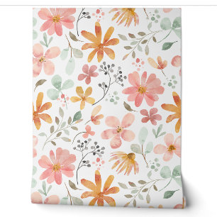 PEINT FLEURS FLEURIES PASTEL PAPIER VINTAGE