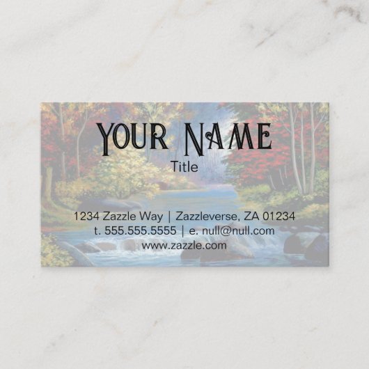 Peint Mystérieux Bois et Carte de visite de rivièr (Devant)