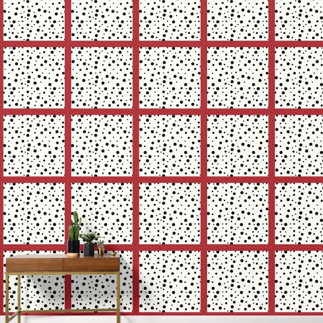 Peint Papier peel et bâton rouge Dalmation (Couloir)