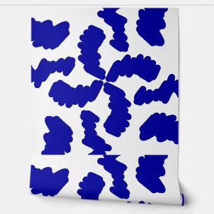 Peint Papier peint, Un élégant motif classique bleu