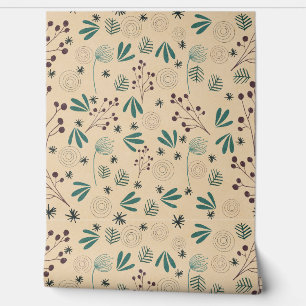 PEINT PAPIER VINTAGE FLORAL BOHÉMIEN