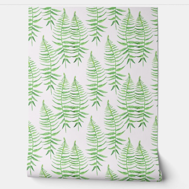 PEINT PAPIER WALLPAPER FERNS FAWNA (Déroulement)