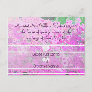 Peint Petunias Invitations de mariage