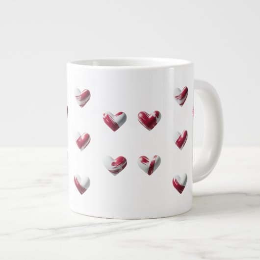 Peint Red Hearts Spécialité Jumbo Mug (Devant droit)