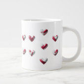 Peint Red Hearts Spécialité Jumbo Mug (Droite)