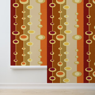 Peint Retro disco les années 70 tangerine vibes papier p