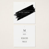 PEINT Stroke moderne blanc Prix Tags (Devant & derrière)