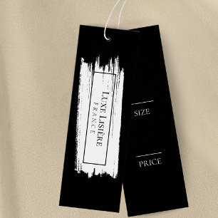 PEINT Stroke moderne noir & blanc Taille Prix Tags