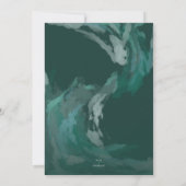 Peint Vague verte Faire-part de graduation (Dos)