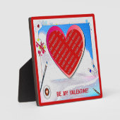 Peint Valentine Heart Ajouter une plaque photo (Recto)