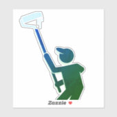 Peintre avec Sticker à rouleaux de peinture (Feuille)