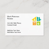 Peintre Best House Carte de visite moderne (Dos)