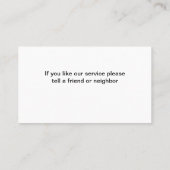 Peintre Carte de visite Design moderne (Dos)