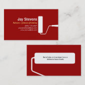 Peintre Carte de visite rouge (Devant / Derrière)