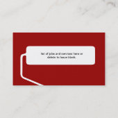 Peintre Carte de visite rouge (Dos)