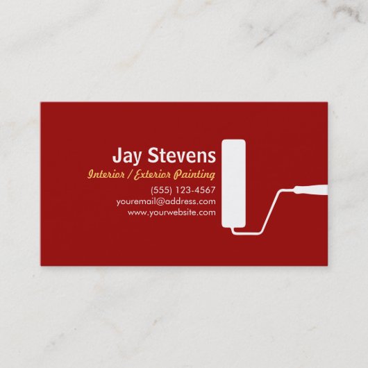Peintre Carte de visite rouge (Devant)
