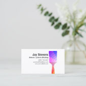 Peintre de maison, Carte de visite de pinceau (Debout devant)