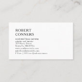 Peintre de maison Carte de visite en bois peint (Dos)