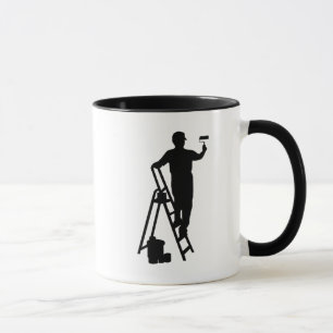 Peintre de maison Silhouette Mug