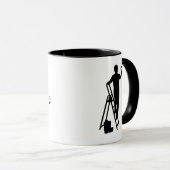 Peintre de maison Silhouette Mug (Devant droit)