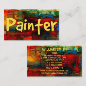 Peintre en Carte de visite de peinture (Devant / Derrière)