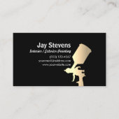 Peintre Gold Spray Peintre Carte de visite noir (Devant)