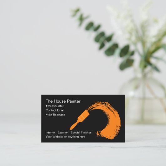 Peintre Maison Carte de visite moderne unique (Debout devant)