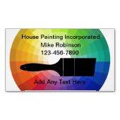 Peintre Maison Cartes de visite magnétiques modern (devant)
