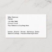 Peintre Maison Colorful Carte de visite unique (Dos)