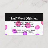 peintre moderne chic points carte de visite person (Dos)