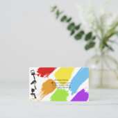 Peintre peinture carte de visite (Debout devant)