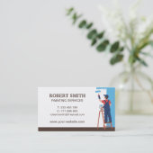 Peintre Sur Carte de visite De Peinture À L'Échell (Debout devant)